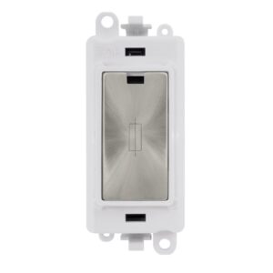 Click Scolmore - Click GridPro 13A Fused Module White Satin Chrome (GM2047PWSC)