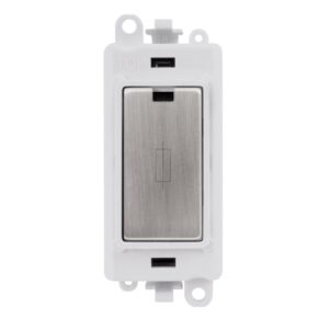 Click Scolmore - Click GridPro 13A Fused Module White Stainless Steel (GM2047PWSS)