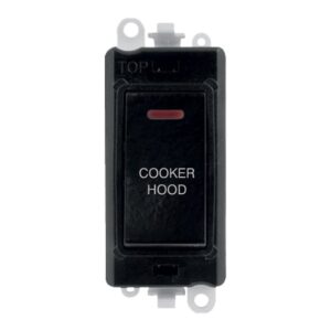 Click Scolmore - Click GridPro 20Ax Double Pole Switch With Led Module Black Cooker Hood (GM2218BK-CH)
