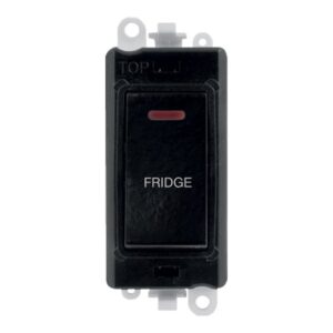 Click Scolmore - Click GridPro 20Ax Double Pole Switch With Led Module Black Fridge (GM2218BK-FD)