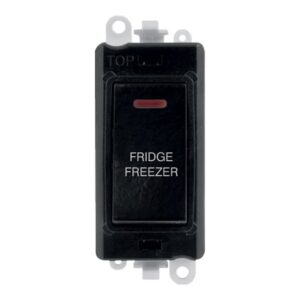 Click Scolmore - Click GridPro 20Ax Double Pole Switch With Led Module Black Fridge Freezer (GM2218BK-FF)