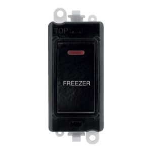 Click Scolmore - Click GridPro 20Ax Double Pole Switch With Led Module Black Freezer (GM2218BK-FZ)