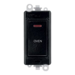 Click Scolmore - Click GridPro 20Ax Double Pole Switch With Led Module Black Oven (GM2218BK-OV)