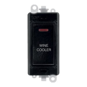 Click Scolmore - Click GridPro 20Ax Double Pole Switch With Led Module Black Wine Cooler (GM2218BK-WC)