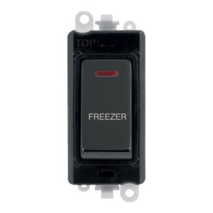 Click Scolmore - Click GridPro 20Ax Double Pole Switch With Led Module Black Black Nickel Freezer (GM2218BKBN-FZ)