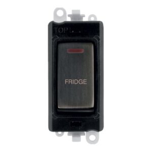 Click Scolmore - Click GridPro 20Ax Double Pole Switch With Led Module Black Matt Bronze Fridge (GM2218BKBZ-FD)