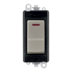 Click Scolmore - Click GridPro 20Ax Double Pole Switch With Led Module Black Pearl Nickel Microwave (GM2218BKPN-MW)