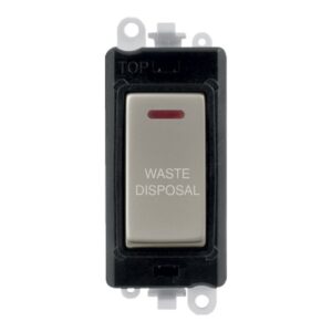 Click Scolmore - Click GridPro 20Ax Double Pole Switch With Led Module Black Pearl Nickel Waste Disposal (GM2218BKPN-WD)