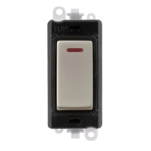 Click Scolmore - Click GridPro 20Ax Double Pole Switch With Led Module Black Pearl Nickel (GM2218BKPN)