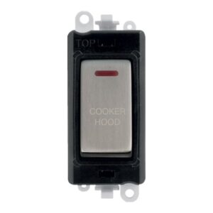 Click Scolmore - Click GridPro 20Ax Double Pole Switch With Led Module Black Stainless Steel Cooker Hood (GM2218BKSS-CH)