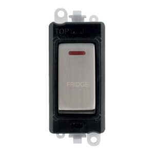 Click Scolmore - Click GridPro 20Ax Double Pole Switch With Led Module Black Stainless Steel Fridge (GM2218BKSS-FD)