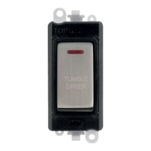 Click Scolmore - Click GridPro 20Ax Double Pole Switch With Led Module Black Stainless Steel Tumble Dryer (GM2218BKSS-TD)