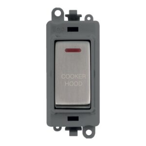 Click Scolmore - Click GridPro 20Ax Double Pole Switch With Led Module Grey Stainless Steel Cooker Hood (GM2218GYSS-CH)
