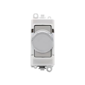 Click GridPro 100W GridPro Dual Mode Dimmer Module With Trim Polar White Insert Polished Chrome