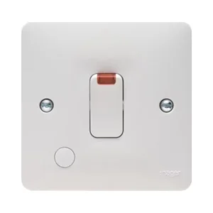 Hager 20A Double Pole Switch Isolation Function & LED Indicator & Flex Outlet