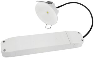 Eterna Li-Ion EMERGENCY 2W LED Downlight With 3 X Bezels