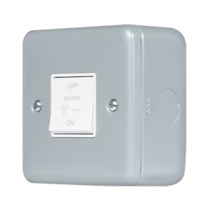 Click Metal Clad Pro 10A 3 Pole Fan Isolation Switch With Back Box