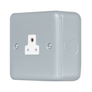 Click Scolmore - Click Metal Clad Pro 2A Round Pin Socket Outlet (MCP039)