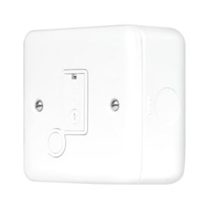 Click Scolmore - Click Metal Clad Pro 3A Fused Connection With Flex Outlet With Optional Flex Outlet Polar White (MCP049PW)