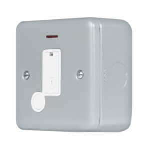 Click Scolmore - Click Metal Clad Pro 13A Fused Connection With Flex Outlet With Optional Flex Outlet & Led (MCP053)