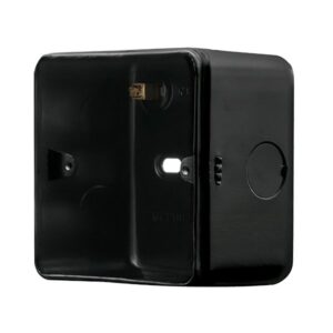 Click Scolmore - Click Metal Clad Pro 1 Gang 40Mm Deep Surface Mounting Box (Without Knockouts) Black (MCP083BBK)