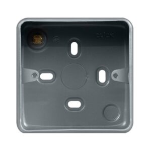 Click Scolmore - Click Metal Clad Pro 1 Gang 40Mm Deep Surface Mounting Box (Without Knockouts) (MCP083B)