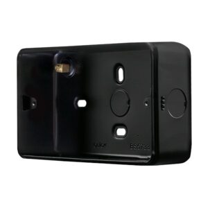 Click Scolmore - Click Metal Clad Pro 2 Gang 40Mm Deep Surface Mounting Box Black (MCP084BK)