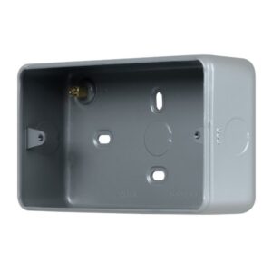 Click Scolmore - Click Metal Clad Pro 2 Gang 40Mm Deep Surface Mounting Box (MCP084)