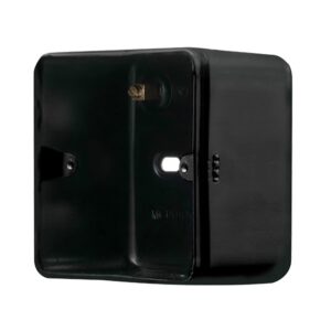 Click Scolmore - Click Metal Clad Pro 1 Gang 50Mm Deep Surface Mounting Box (Without Knockouts) Black (MCP087BBK)