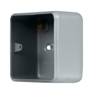 Click Scolmore - Click Metal Clad Pro 1 Gang 50Mm Deep Surface Mounting Box (Without Knockouts) (MCP087B)