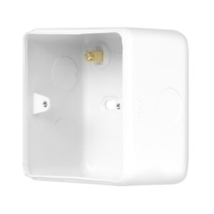 Click Scolmore - Click Metal Clad Pro 1 Gang 50Mm Deep Surface Mounting Box Polar White (MCP087PW)
