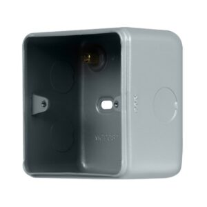 Click Scolmore - Click Metal Clad Pro 1 Gang 50Mm Deep Surface Mounting Box (MCP087)