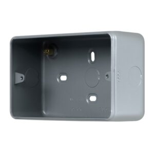 Click Scolmore - Click Metal Clad Pro 2 Gang 50Mm Deep Surface Mounting Box (MCP088)