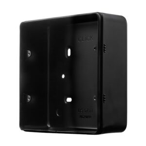 Click Scolmore - Click Metal Clad Pro 2 Gang 50Mm Deep 2 Tier Surface Mounting Box (Without Knockouts) Black (MCP089BBK)