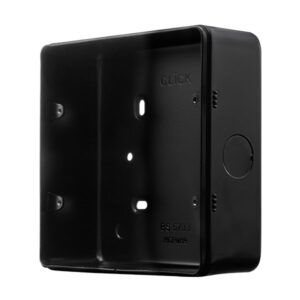 Click Scolmore - Click Metal Clad Pro 2 Gang 50Mm Deep 2 Tier Surface Mounting Box Black (MCP089BK)