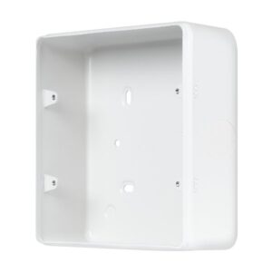 Click Scolmore - Click Metal Clad Pro 2 Gang 50Mm Deep 2 Tier Surface Mounting Box Polar White (MCP089PW)