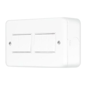 Click Scolmore - Click Metal Clad Pro 10Ax 6 Gang 2 Way Switch Polar White (MCP105PW)