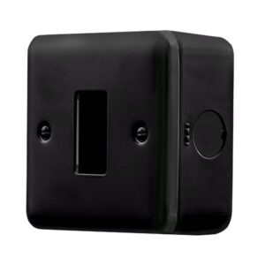 Click Scolmore - Click Metal Clad Pro 1 Gang GridPro Front Plate Black (MCP20401BK)