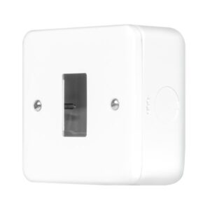 Click Scolmore - Click Metal Clad Pro 1 Gang GridPro Front Plate Polar White (MCP20401PW)