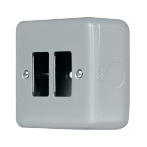 Click Scolmore - Click Metal Clad Pro 2 Gang GridPro Front Plate (MCP20402)
