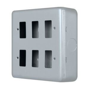 Click Scolmore - Click Metal Clad Pro 6 Gang GridPro Front Plate (MCP20506)
