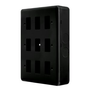 Click Metal Clad Pro 9 Gang GridPro Front Plate Black