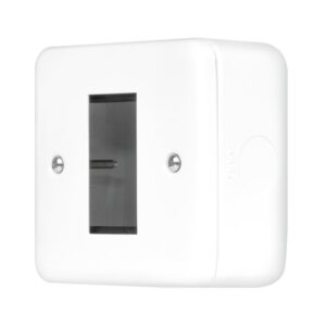 Click Metal Clad Pro 1 Gang New Media Unfurnished Plate 1 Aperture Polar White