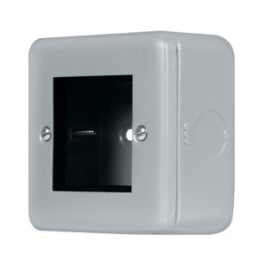 Click Metal Clad Pro 1 Gang New Media Unfurnished Plate 2 Aperture