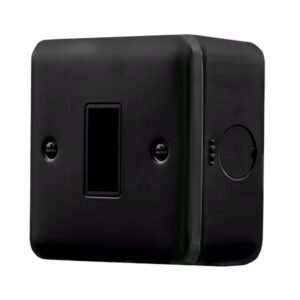 Click Metal Clad Pro 1 Gang Minigrid Plate 1 Aperture Black