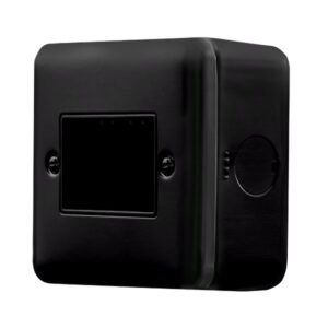 Click Metal Clad Pro 1 Gang Minigrid Plate 3 Aperture Black