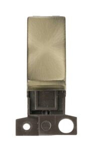 Click Scolmore - Click MiniGrid 2 Way Ingot 10Ax Switch Antique Brass (MD002AB)