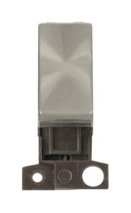 Click Scolmore - Click MiniGrid 2 Way Ingot 10Ax Switch Brushed Stainless Steel (MD002BS)