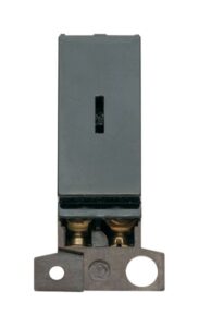 Click Scolmore - Click MiniGrid 2 Way 10Ax Keyswitch Black (MD003BK)