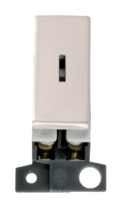 Click Scolmore - Click MiniGrid 2 Way Ingot 10Ax Keyswitch Pearl Nickel (MD003PN)